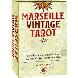 The Marseille Tarot in vintage edition This is the feeling of tradition The feeling of time-worn cards handled by generations of rough hands shuffling playing reading with the Arcana With this deck history knocks at our door and allow us to become part of it It feels like the Marseille Tarot has completed its journey and returned to its older and truer form78 full col cards & instructions