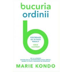 Marie Kondo ne invata sa facem din organizarea locuintei o arta Sunt prezentate solutii pentru toate incaperile unei case precum si pentru o gama larga de obiecte din diferite categorii inclusiv haine incaltaminte fotografii carti tacamuri obiecte de toaleta si genti Ilustratiile din cuprinsul cartii arata cum se impaturesc hainele folosind metoda unica de pliere a autoarei dar si cum sa-ti organizezi sertarele si dulapurile De asemenea 