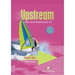   UPSTREAM PRE-INTERMEDIATE STUDENTS BOOK este un curs destinat celor care doresc sa invete limba engleza Este folosit in general pentru clasa a VII a dar si de adulti nivel Pre-Intermediar Cursul Upstream Pre-Intermediate contine 5 module de lucru iar fiecare modul include ilustratii color Topics Grammar Vocabulary Reading Listening Speaking si 