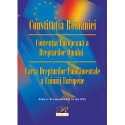 Prezenta edi&539;ie cuprinde- Constitu&539;iei României cu adnot&259;ri &537;i trimiteri la legisla&539;ia conex&259;- Conven&539;ia pentru ap&259;rarea Drepturilor Omului &537;i a Libert&259;&539;ilor fundamentale amendat&259; de Protocoalele nr 11 14 &537;i 15 înso&539;it&259; de Protocolul adi&539;ional &537;i de Protocoalele nr 4 6 7 12 13 &537;i 16;- Legea nr 