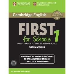 Four official examination papers for the 2015 updated Cambridge English First FCE for Schools examination from Cambridge English Language Assessment These examination papers for the 2015 revised Cambridge English First FCE for Schools exam provide the most authentic exam preparation available allowing candidates to familiarise themselves with the content and format of the exam and to practise useful exam techniques The Students Book with answers is perfect for classroom-based test 