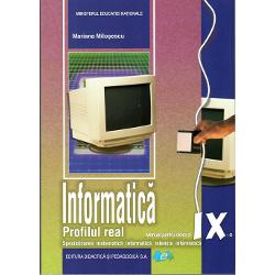 Manual informatica clasa a IX-a profilul real intensiv (editia 2019) Milosescu
