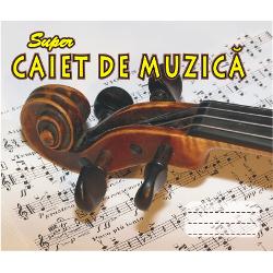 Caiet de muzica de 32 de fileSuper Caiet recomandat la scoalaCaiet fabricat in Romania de foarte buna calitatea din hartie groasa ce nu permite trecerea cernelii de pe o fila pe alta