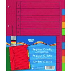 Separatoare A4 din carton rosu -10 bucatiset Culoare rosu Produs de Toppoint-Germania