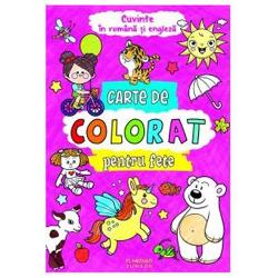 Carte de colorat pentru fete in rom-eng