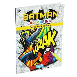 Carte de colorat Batman Battle over Gotham Europrice 32 de pagini Recomandat pentru 4 ani in sus