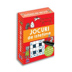 50 de jetoane interesante pentru copii iste&539;iPentru verificare vei g&259;si &537;i r&259;spunsurile Antreneaz&259;-&539;i mintea cu aceste provoc&259;ri deosebite50 de jetoane refolosibile Po&539;i s&259; scrii &537;i s&259; rezolvi direct pe jeton Specifica&539;iiJetoane 50Carioc&259; 1 lavabil&259;M&259;rimi Jetoane 10 x 155  Cutie 12 x 16 cm