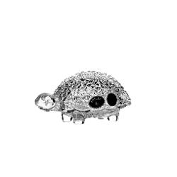 Bomboniera cu capac broasca testoasa 120mm - cristal bohemia 67200/120