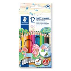 Creioane color in forma hexagonala cu mina care poate fi stearsaIdeal pentru scolari - erori minore pot fi corectate usorCu guma in capatMina foarte moale si bogat colorata12 culoriUsor de ascutit cu o ascutitoare de calitate ST 512 002Conform EN 71