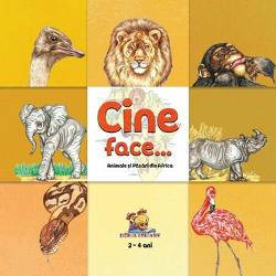 Cartea contine desenele colorate ale animalelor si pasarilor din Africa