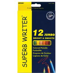 Creioane colorate Jumbo cu ascutitoare- Set de 12 culori  ascutitoare- Diametru grif 50 mmNu sunt recomandate copiilor cu virsta sub 3 ani
