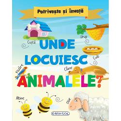 Potriveste si invata - unde locuiesc animalele?