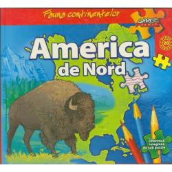 Fauna Continentelor America Nord carte puzzle