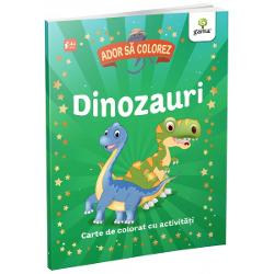 Descopera minunata lume a dinozaurilor Coloreaza si rezolva activitatile din aceasta carte împreuna cu personajele amuzante ca sa-ti dezvolti atentia si imaginatia Aventura te asteapta