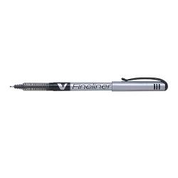 Fineliner Pilot V-Fineliner 05 mm V-Fineliner este un fineliner cu cerneala lichida si cu varf fin echipat cu sistem de reglare al curgerii cernelei pentru o scriere constanta si fluida Nivelul cernelei este vizibil - asa ca puteti spune adio surprizelor Veti fi placut surprinsi de scrierea cursiva si de durata lunga de viata a acestui fineliner Scriere 05 mm