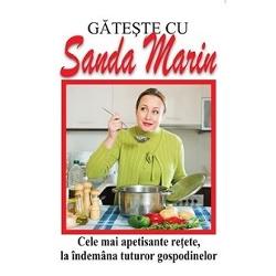 Cartea de bucate a Sandei Marin a devenit un etalon în domeniul gastronomic chiar &351;i la zeci de ani de la prima sa publicare Ca rezultat al unei îndelungate experien&355;e în arta culinar&259; autoarea a adunat un mare num&259;r de re&355;ete de preparate de la supe ciorbe &351;i mânc&259;ruri cu sau f&259;r&259; carne pân&259; la nenum&259;rate &351;i apetisante dulciuri 