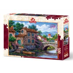 Puzzle 500 piese - canal with flowers ap5070