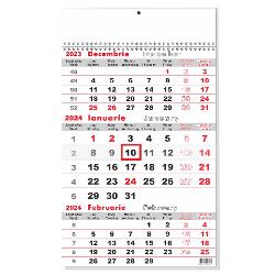 Calendarul are 12 file format 43x30cm tiparite la o claritate deosebita urmarirea zilei calendaristice fiind sustinuta de un cursor de dimensiune mare 45x35cm 