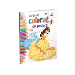 „Cartea de colorat cu pove&537;ti” încurajeaz&259; copilul s&259; coloreze cele mai îndr&259;gite personaje din pove&537;ti Formatul mare desenele cu contururi precise &537;i catrenele amuzante fac coloratul mult mai distractiv &537;i interesant