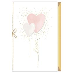 Felicitare nunta/inimi balon/snur A124376