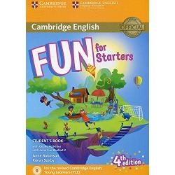 Fourth edition of the full-colour Cambridge English Young Learners YLE preparation activities for all three levels of the test Starters Movers Flyers updated to reflect the new revised specifications which will be out in January 2018Fun for Starters Students Book provides full-colour preparation for Cambridge English Starters Fun activities balanced with exam-style questions practise all the areas of the syllabus in a communicative way and support young learners in the 
