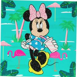 Set creativ cu cristale Minnie on Holiday 18x18 cm Craft Buddy colectia Disney CCK-DNY807