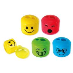 Ascutioare dubla STYLEX Smiley diverse culori 34202Pretul afisat este per bucata