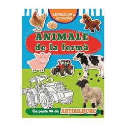 Cartea contine peste 90 de abtibilduriDescopera lumea animalelor de la ferma in timp ce te joci si te distrezi