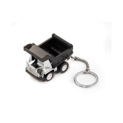 Breloc Mini BasculantaDin plastic si metal placat cu crom stralucitor lant detasabil culoare neagra Mecanism FRIXION MOTOR