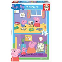 Puzzle-ul din lemn pentru copii cu motivul purcelu&537;ei vesele Peppa Pig este un puzzle frumos potrivit pentru to&539;i copii de la 4 ani Ambalajul acestui puzzle pentru copii include un set de dou&259; imagini din seria animat&259; Peppa Pig care le plac multor copii Fiecare imagine este compus&259; din 20 piese de calitate 2x20 piese pe care copii 