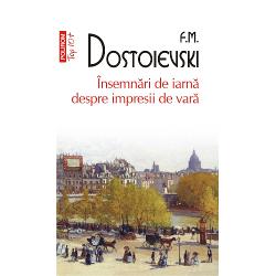 Traducere de Demostene Botez &351;i Irina AndreescuÎn iunie 1862 Dostoievski pleac&259; din Sankt-Petersburg în prima sa c&259;l&259;torie prin vestul Europei În urm&259;toarele zece s&259;pt&259;mâni viziteaz&259; mai multe ora&351;e importante de pe continent inclusiv Berlin Wiesbaden Dresda Paris Londra Geneva Floren&355;a &351;i Viena Îndemnat de prieteni s&259;-&351;i consemneze impresiile de c&259;l&259;torie scrie un eseu 