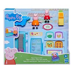 Setul de joaca Peppa Go Shopping ii inspira pe prescolari si pe micutii fani ai Peppa Pig sa faca o excursie distractiva la supermarket Setul include figurine in miscare ale lui Peppa si 8 accesorii tematice