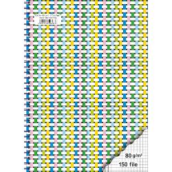 Super Caiet A4 matematica 150 pag cu spira coperta plastifiata Casa TipograficaCaiet de calitate superioara produs in Romania din hartie groasa de 80gm2 nu trece cerneala de pe o fila pe alta
