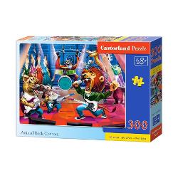 Puzzle de 300 de piese cu Animal Rock Concert Dimensiuni cutie 325×225×5cm Dimensiune puzzle 40×29cm Pentru cei cu varste de peste 8 ani