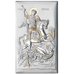 Icoana de argint Sfantul Gheorghe, Auriu, 12x20 cm 18033 4XLORO