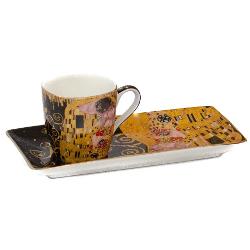Set de 2 cesti cu farfurie Gustav Klimt 9798 set 22