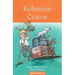 Robinson Crusoe Adaptare dupa povestea scrisa de Daniel DefoeRobinson Crusoe n-ar fi plecat niciodata pe mare daca ar fi stiut ce avea sa-i rezerve viata de marinar Descopera cum a infruntat el piratii sclavia dar si cum a supravietuit timp de douazeci si opt de ani pe o insula pustie Aceasta poveste captivanta a fost adaptata si presarata cu ilustratii noi devenind astfel o lectura potrivita pentru micutii cititori