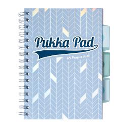 Caiet cu spirala si separatoare Pukka Pads Project Book Glee dictando A5 albastru deschis 200 pagini 