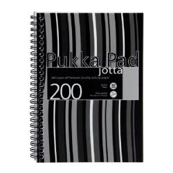 Caiet cu spirala Pukka Pads Stripes dictando A5 negru 200 pagini 