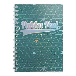 Caiet cu spirala Pukka Pads Glee A5 dictando 200 pagini verde