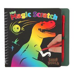 Mini Magic Scratch de la Dino World este distrac&539;ie creativ&259; de mare efect Pe 20 de pagini negre fiecare „tr&259;s&259;tur&259;” creeaz&259; adev&259;rate opere de art&259;Fie c&259; sunt imagini desenate în prealabil sau  pagini complet negre cu creionul inclus pute&539;i crea desene originale in culori grozave 