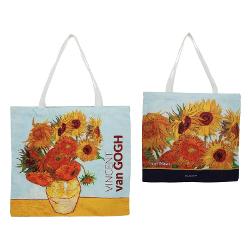 Geanta practica din material textil Van Gogh Sunflowers 40x43 cm Carmani 0219111
