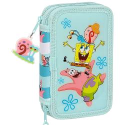 Penar dublu echipat cu 28 de piese Sponge Bob 412291854125x40x195 mm