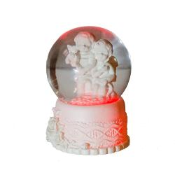 Decoratiune de Craciun cu LED Glob cu ingerasi 4 cm OR318 