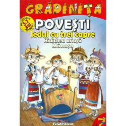 Specificul colectiei Gradinita este formatul concis si foarte accesibil In cele 16 pagini ale cartii se pot parcurge cu usurinta trei povesti clasice una mai incantatoare decat alta Povestile sunt insotite de minunate ilustratii color