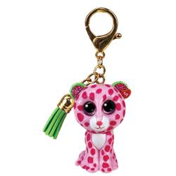 Mini Boos breloc Glamour - leopard roz  10 cm TY25053