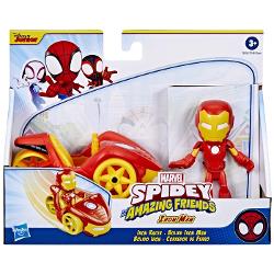 Spider-Man isi traieste aventurile in viteza cu acest sortiment de figurine cu vehicul inspirate de noul desen animat Spidey si prietenii lui uimitori Fiecare figurina incape in vehiculul inclus pentru a te putea juca oriunde Sortimentul ii aduce pe Ghost-Spider Ghost si vehiculul sau spidercycle Spidey si motocicleta sa de viteza Black Panther si motocicleta sa de teren si pe Miles Morales Spinn si motocicleta sa pentru toate tipurile de teren Include figurina si vehicul Setul 
