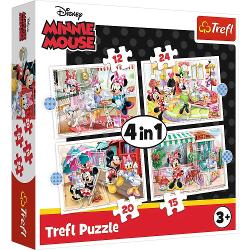 Puzzle 4 in 1 Trefl - Minnie Mouse si prietenii ei 34355