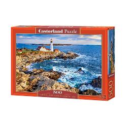 Puzzle de 500 piese cu Sunrise Over Cape Elizabeth USA Puzzle-ul are 47 x 33 cm iar cutia masoara 325 x 225 x 5 cm Pentru varste de peste 9 ani