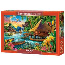 Puzzle de 1000 piese cu Tropical Island Puzzle-ul are dimensiunile 68 x 47 cm si cutia 35 x 25 x 5 cm Pentru cei cu varste de peste 9 ani